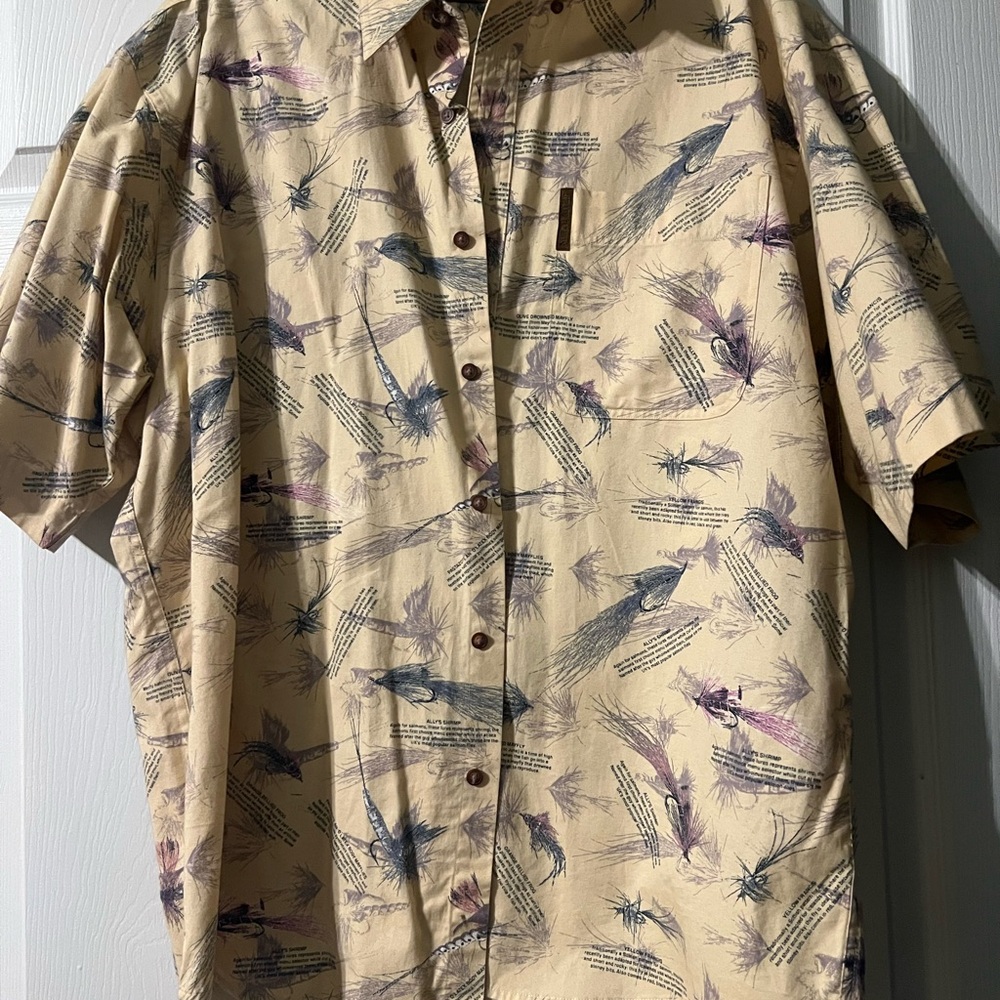 Men's Tan Patterned Casual Shirt